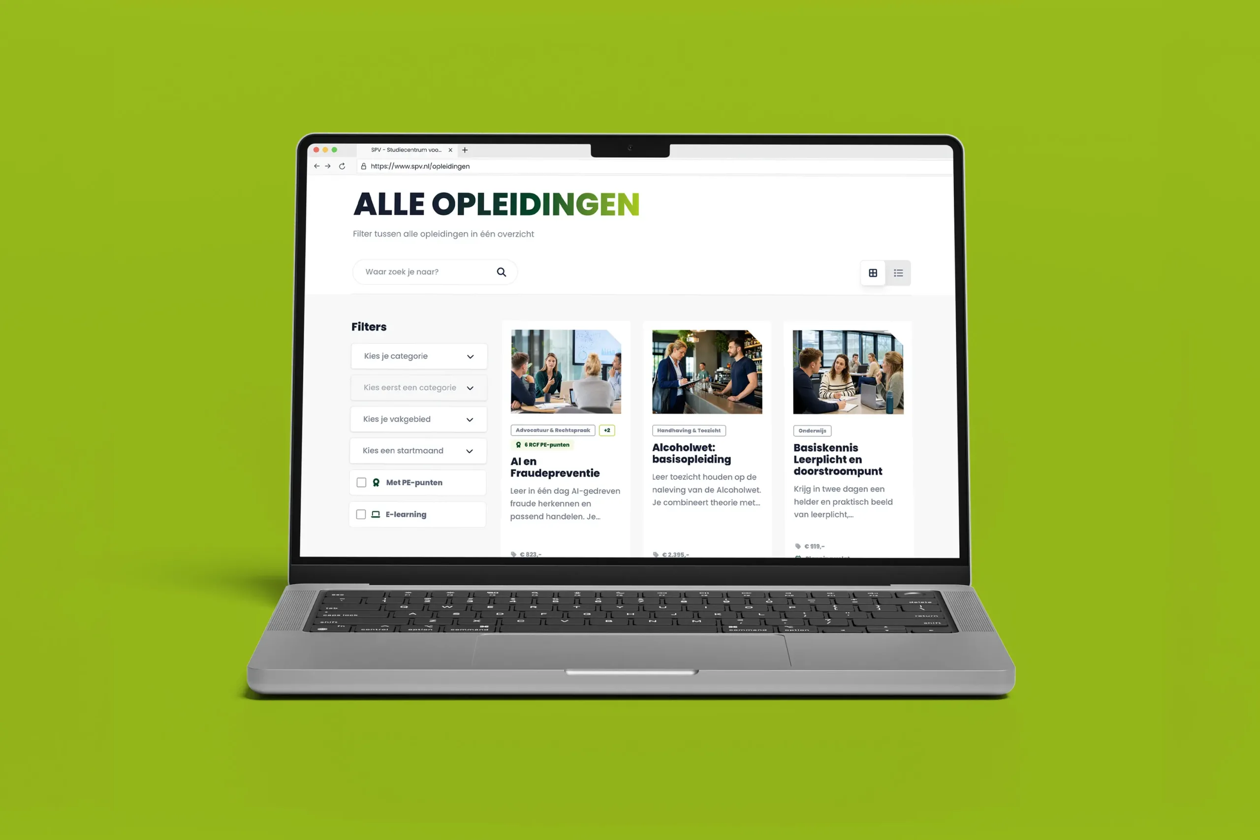 SPV website homepage SPV website homepage